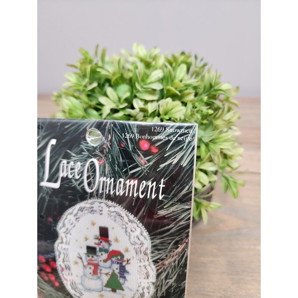 NEW Snowmen Lace Ornament Counted Cross Stitch Kit Designs for Needle #1269 Xmas - Picture 2 of 4